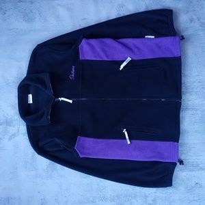 Black and Purple Zip Up Sweater